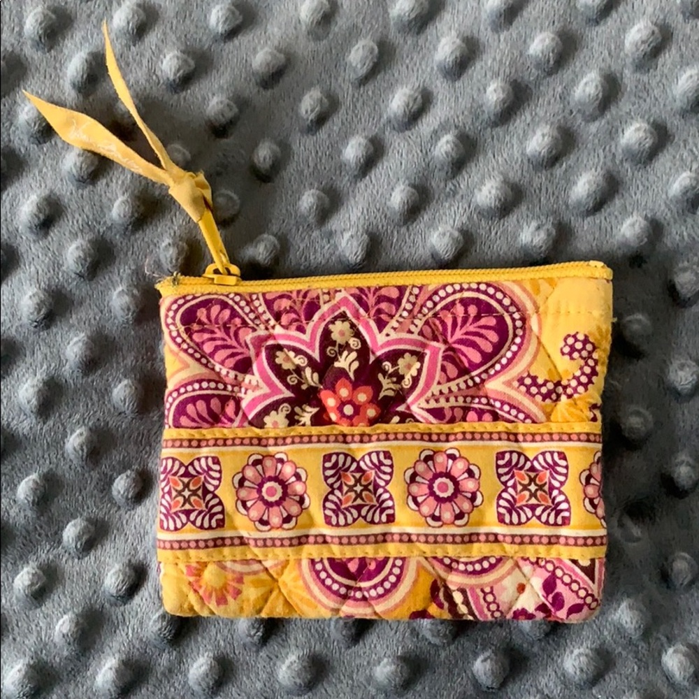 Vera Bradley Bali Gold Zippered Change Purse